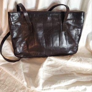 Falor Brown Leather Tote Bag
